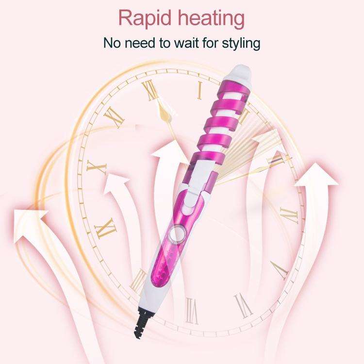 Professional Salon Hair Curler Magic Spiral Curling Iron Ceramic Electric Hair Curling Wand(Purple)