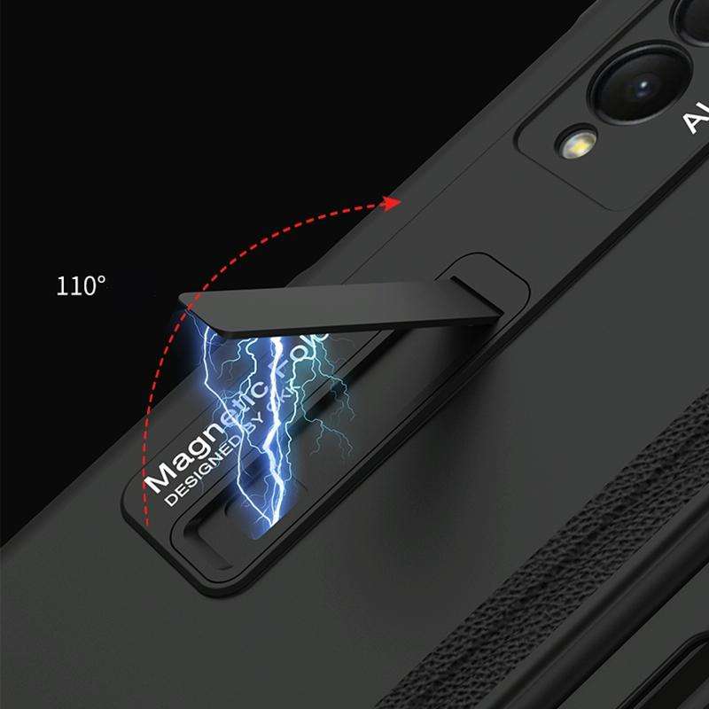 For Samsung Galaxy Z Fold3 5G GKK Integrated Magnetic Full Coverage Phone Flip Case with Pen Slot...