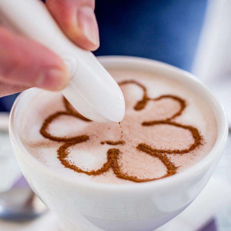New Electric Latte Art Pen For Coffee Cake Pen For Spice Cake Decorating Pen Coffee Carving Pen B...