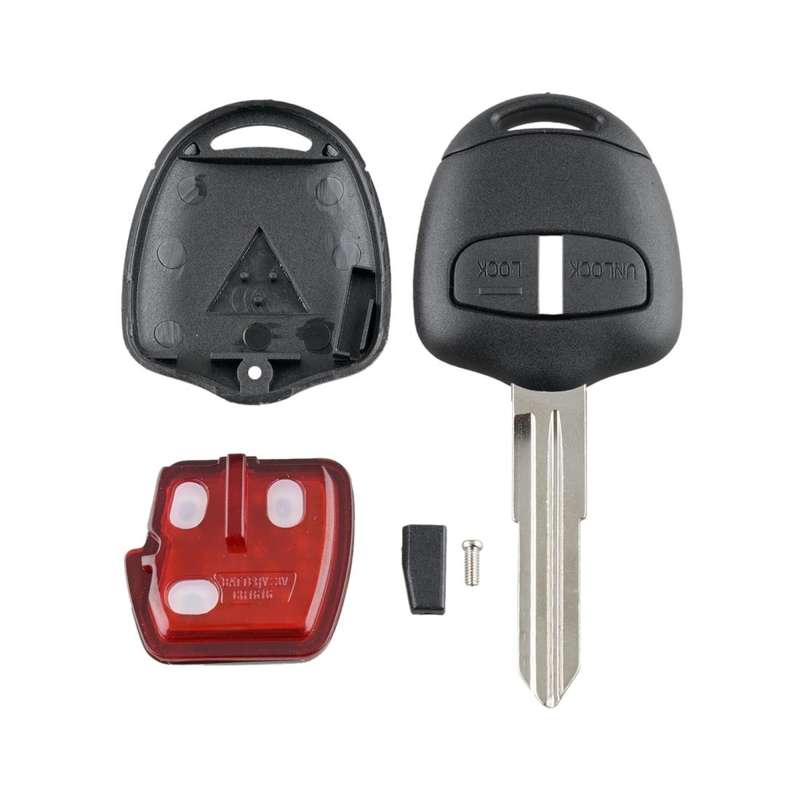 For MITSUBISHI 2 Buttons Intelligent Remote Control Car Key with 46 Chip & Battery & Right Slot, ...