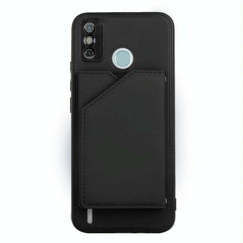 For Tecno Spark 6 Go / Go 2020 Skin Feel PU + TPU + PC Phone Case(Black)