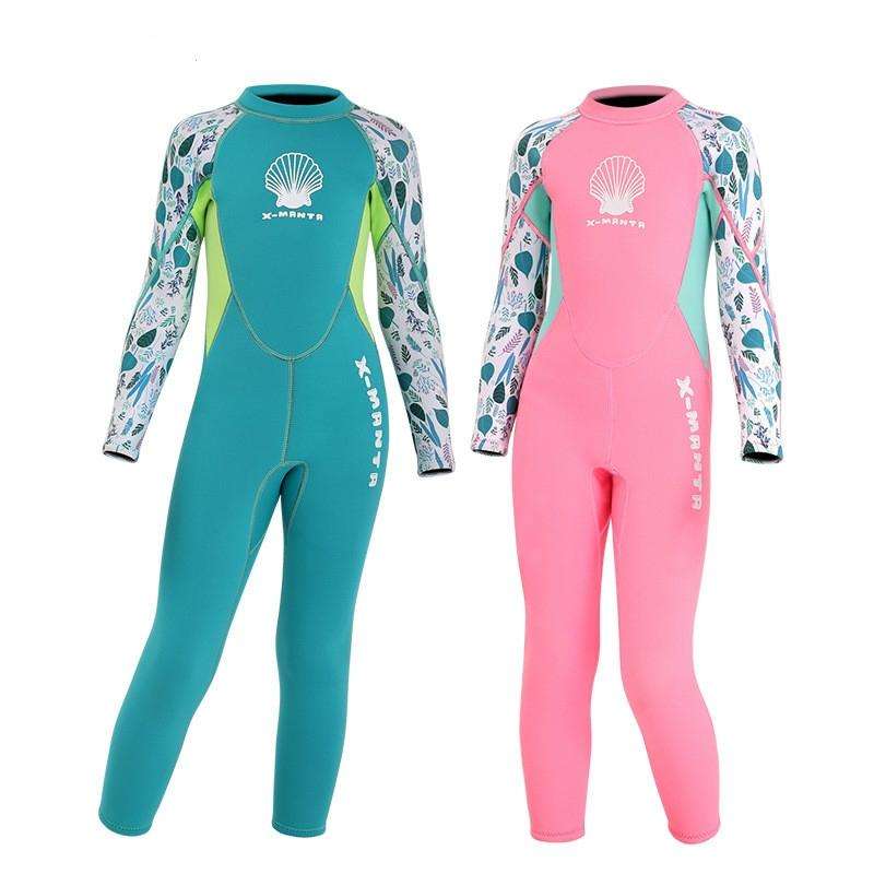 DIVE & SAIL M150556K Shell Pattern Children Diving Suit One-piece Swimsuit Snorkeling Surfing Ant...