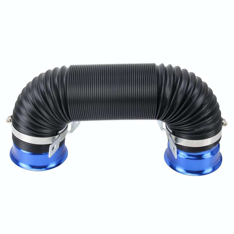 Car Auto Universal Tube Air Filter Adjustable Cold Air Injection Intake System Pipe Without Air F...