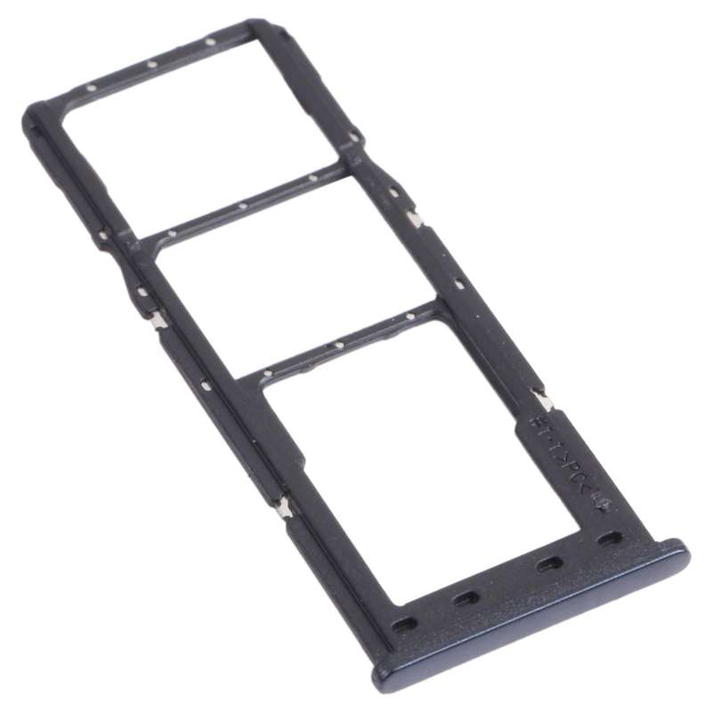 For Samsung Galaxy M12 SM-M127 SIM Card Tray + SIM Card Tray + Micro SD Card Tray (Black)