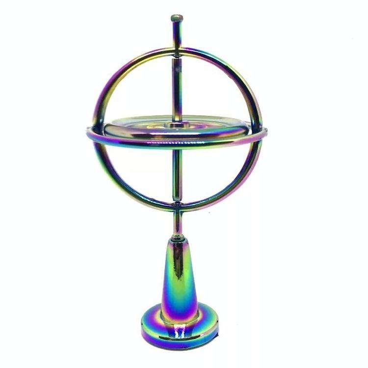 Decompression Toy Zinc Alloy Fingertip Gyroscope with Magnetic Base (Colour)
