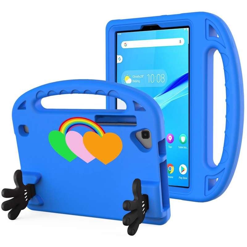 For Lenovo Tab M8 Love Small Palm Holder EVA Tablet Case(Blue)