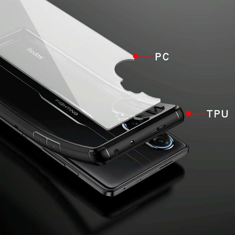 For Asus ROG Phone 6 Clear PC + TPU Shockproof Phone Case(Black)