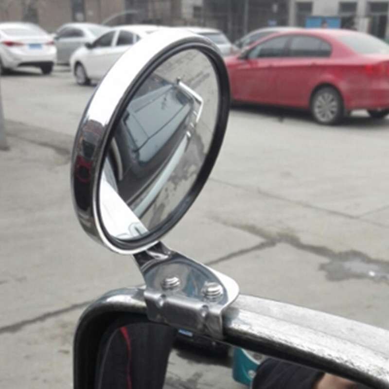 Vehicle Front Blind Area Wide-angle Adjustable Left Side Observation Mirror(Silver)