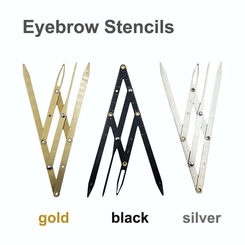 Eyebrow Ruler Three-point Positioning Balance Eyebrow Card(Black)