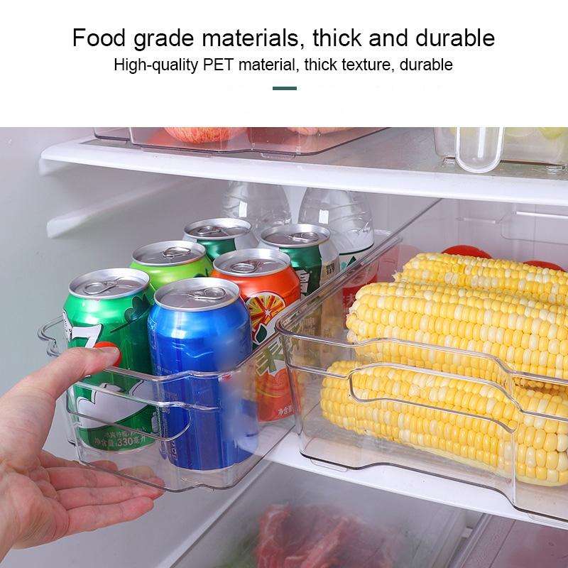 Kitchen Transparent Refrigerator Storage Box Pull-out Cans Beverage Bottle Storage Box, Specifica...