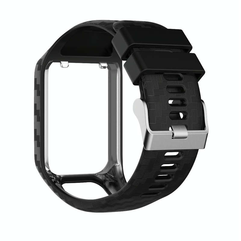 For Tomtom 2 / 3 Radium Carving Texture Watch Band(Black)