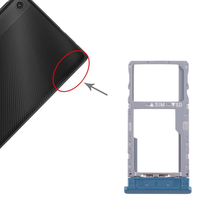 For TCL Tab 8 4G Original SIM Card Tray + Micro SD Card Tray (Green)