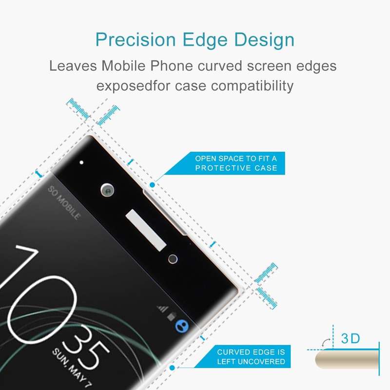 For Sony Xperia XA1 0.33mm 9H Surface Hardness 3D Curved Full Screen Tempered Glass Screen Protec...
