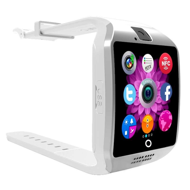 Q18 1.54 inch TFT Screen MTK6260A 360MHz Bluetooth 3.0 Smart Watch Phone, 128M + 64M Memory(White)