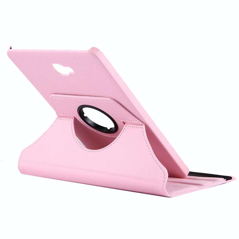 For Galaxy Tab A 10.1 / T580 Litchi Texture Horizontal Flip 360 Degrees Rotation Leather Case wit...