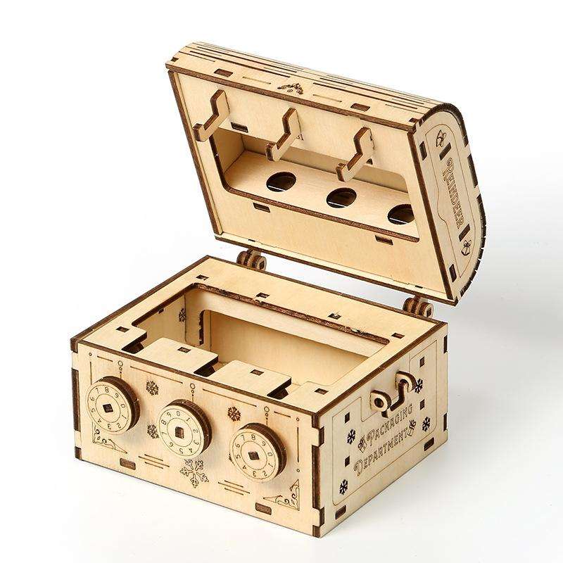 Password Box 3D Wooden Puzzle Toys DIY Handmade Ornaments