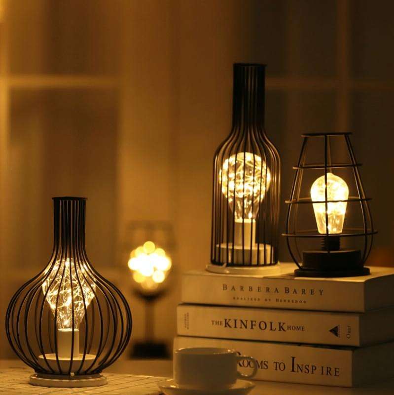 Retro Classic Iron Art LED Table Lamp Reading Lamp Night Light Bedroom Lamp Desk Lighting Home De...