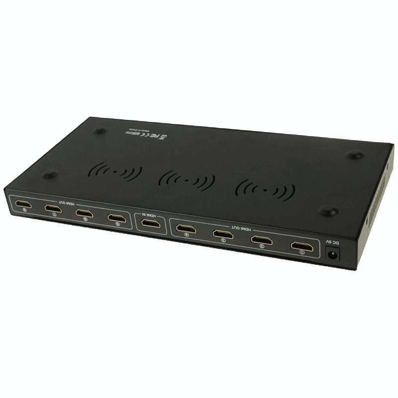 V1.4 Full HD 1080P 1 x 8 HDMI Amplifier Splitter, Support 3D(Black)