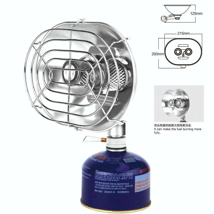 BRS-H22 Outdoor Camping Double Head Gas Heating Stove Fishing Heater Baking Oven Without Gas Cyli...