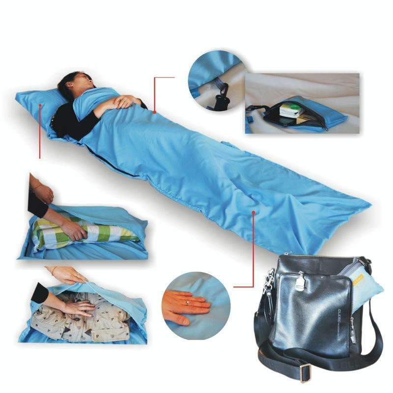 Ultralight Outdoor Sleeping Bag Pongee Portable Single Sleeping Bags 210x70(Blue)