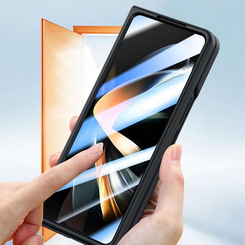 For Samsung Galaxy Z Fold4 5G Integrated Skin Feel PC Phone Case with Pen / Pen Box(Black)