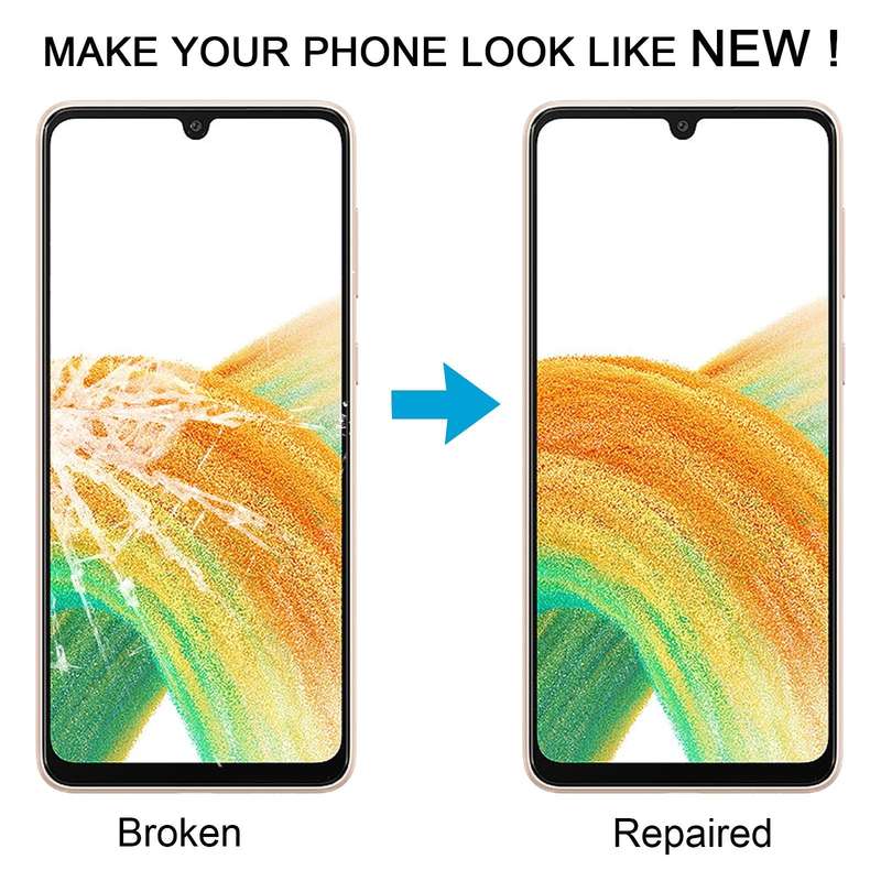 For Samsung Galaxy A33 5G SM-A336B 10pcs Front Screen Outer Glass Lens with OCA Optically Clear A...