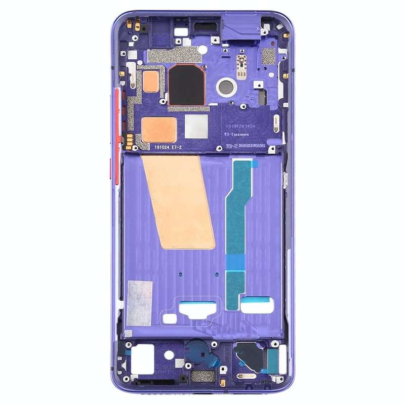 Front Housing LCD Frame Bezel Plate With Side Keys for Xiaomi Redmi K30 Pro (Purple)