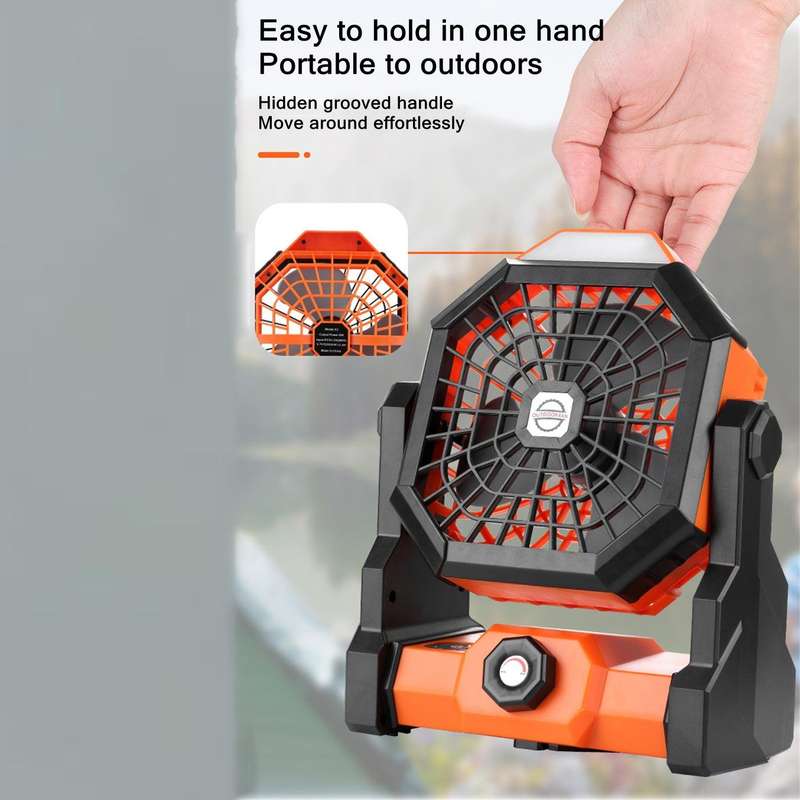X3 Outdoor Portable Fan USB Charging Air Cooling Fan with LED Night Lamp (Green)