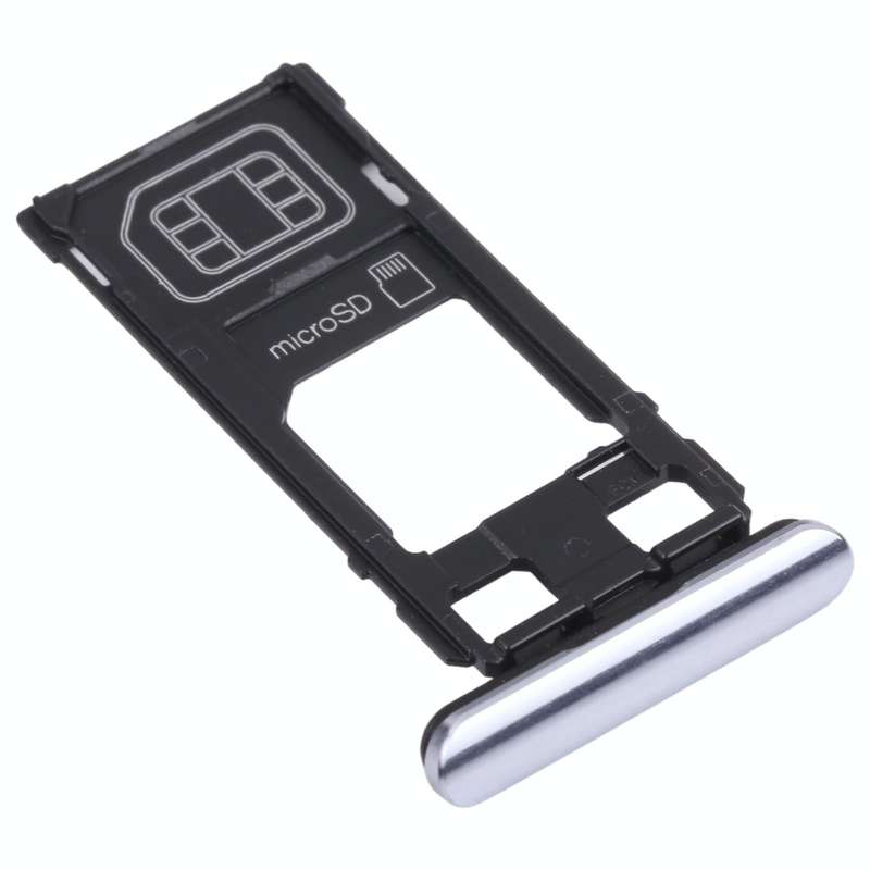 SIM Card Tray + Micro SD Card Tray for Sony Xperia 1 / Xperia XZ4 (Grey)