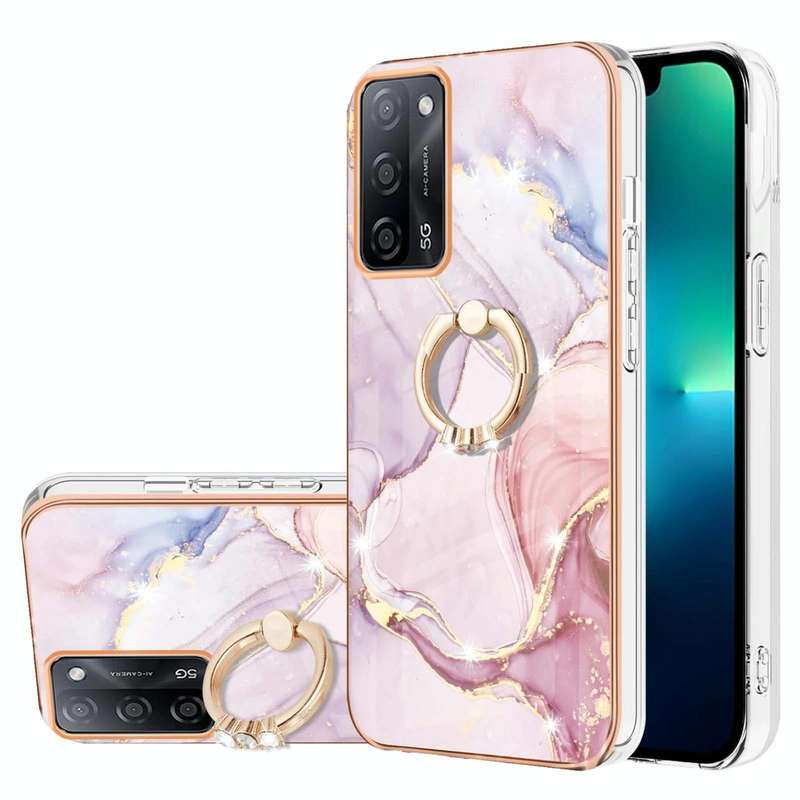 For OPPO A53s 5G / A55 5G / A54 4G / A16 / A54s Electroplating Marble Pattern IMD TPU Phone Case ...
