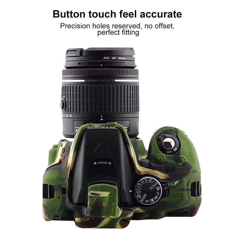 Soft Silicone Protective Case for Nikon D5300 (Camouflage)