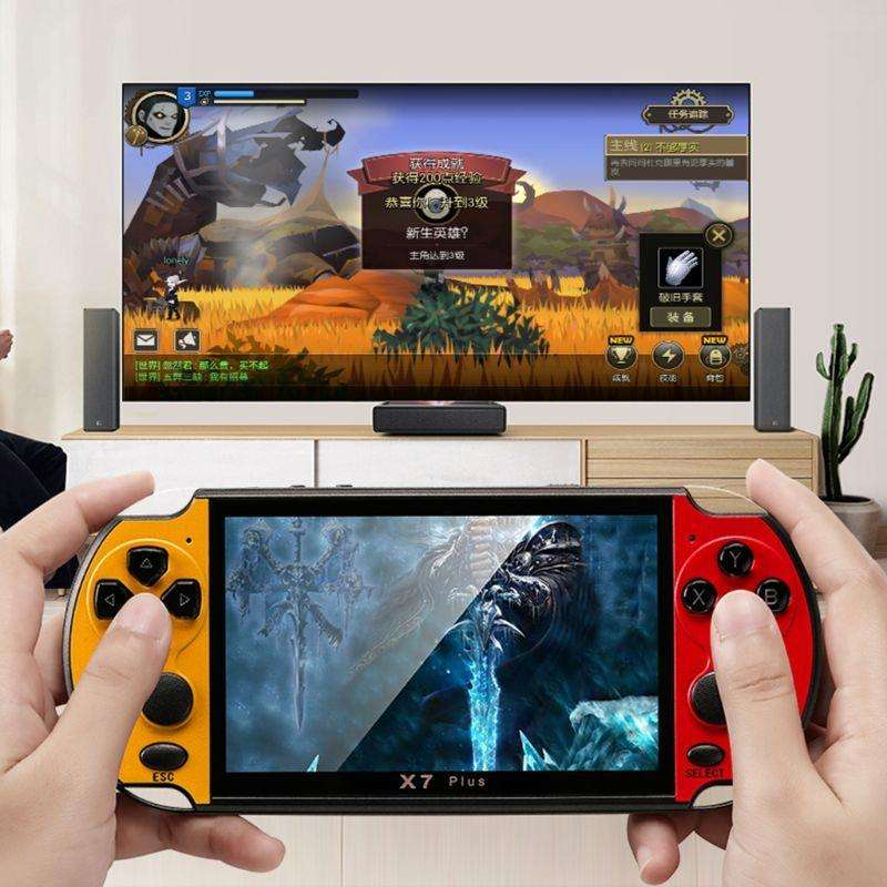X7 Plus Retro Classic Games Handheld Game Console with 5.1 inch HD Screen & 8G Memory, Support MP...