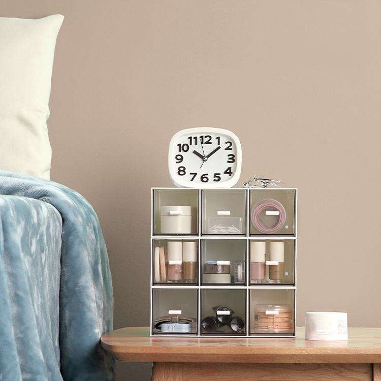Desktop Drawer Storage Box Cosmetics Office Student Stationery Pen Dormitory Three Grid Desk Rack...