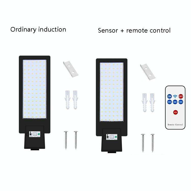 LED Solar Street Lamp Human Body Induction Road Lighting Household Outdoor Garden Light, Style: B...