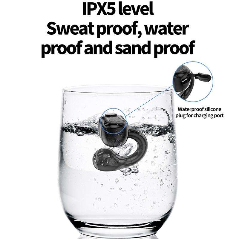 M10 IPX5 Waterproof Ear Clip Bluetooth Earphones, Style: Single Skin Color