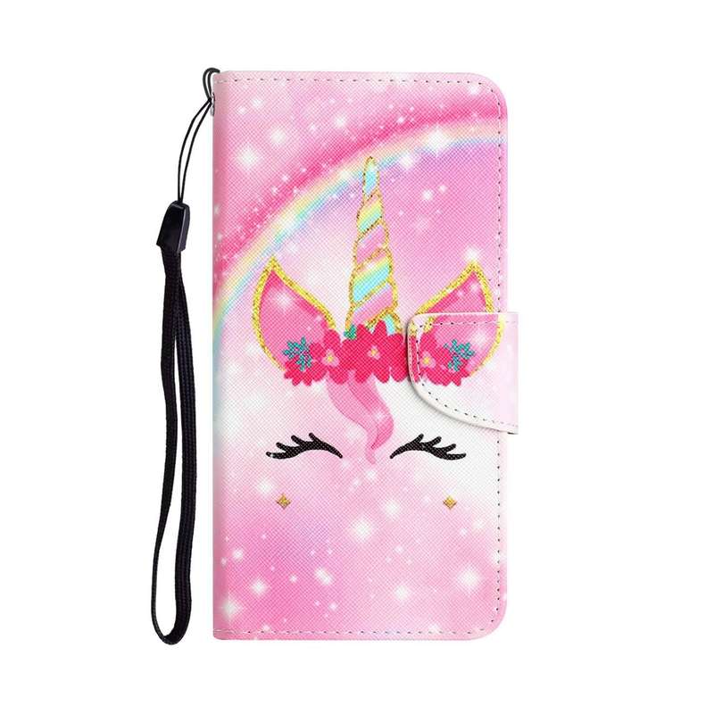 For Samsung Galaxy A03 Core Colored Drawing Leather Phone Case(Unicorn)