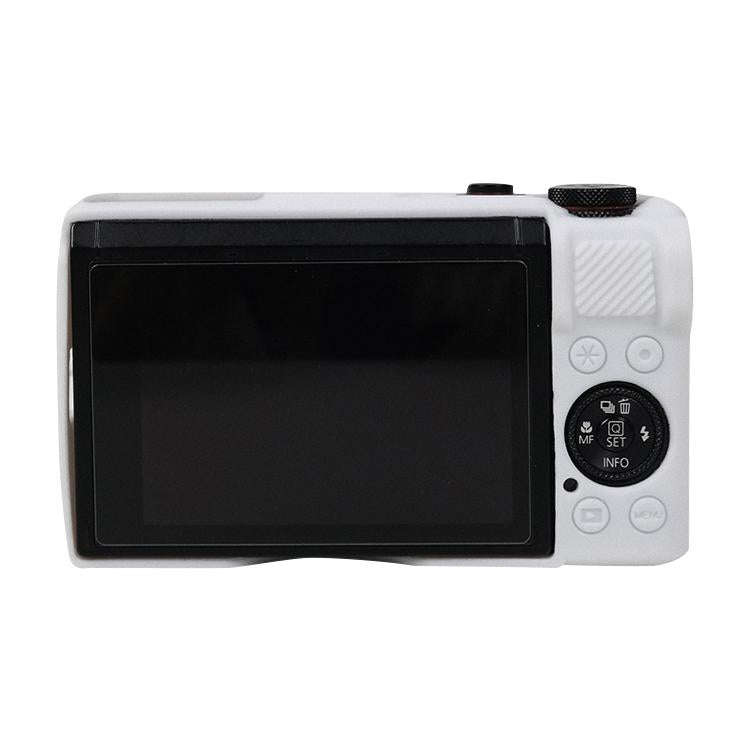 For Canon PowerShot G7 X Mark III / G7X3 Soft Silicone Protective Case with Lens Cover(White)