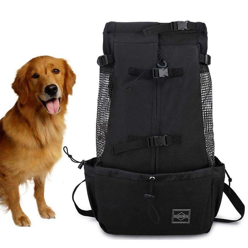 Ventilated And Breathable Washable Pet Portable Backpack, Size: M(Black)