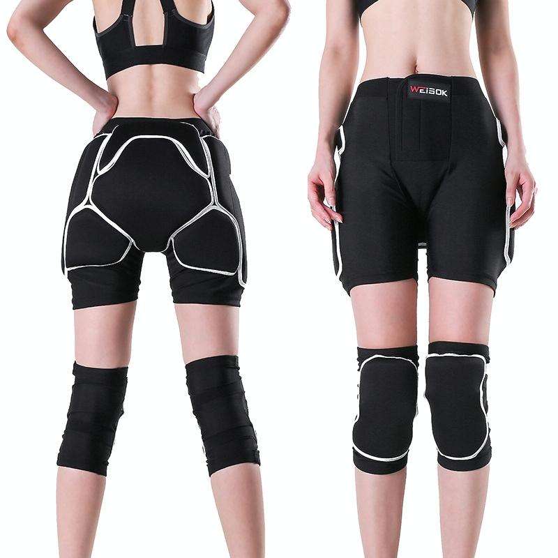 WEISOK Ski Pads Adult Roller Skating Hip Protector Protective Gear, Size: M (50-60kg)