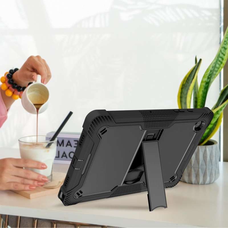 For Samsung Galaxy Tab A8 10.5 2021 Silicone + PC Shockproof Protective Tablet Case with Holder(B...
