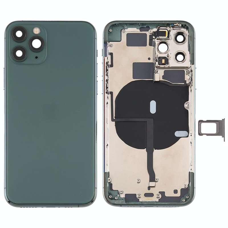 Battery Back Cover (with Side Keys & Card Tray & Power + Volume Flex Cable & Wireless Charging Mo...