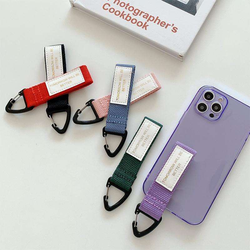 3PCS Mobile Phone Case Wrist Strap Lanyard School Bag Pendant Decoration(White)