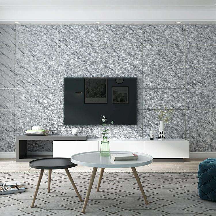 3D Striped Texture Wallpaper Non-woven Deerskin Velvet Marble Thickened Wallpaper, Size:53x950cm(...