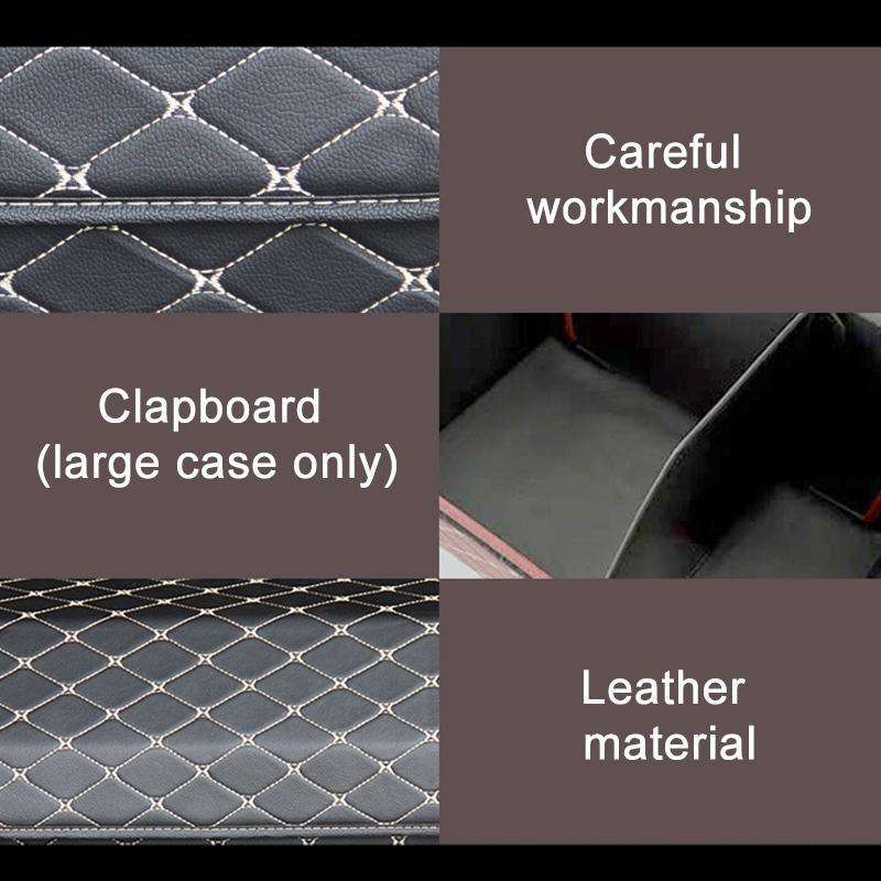 Car Trunk Foldable Storage Box, Checkered Small Size: 33 x 32 x 30cm(Black Red)