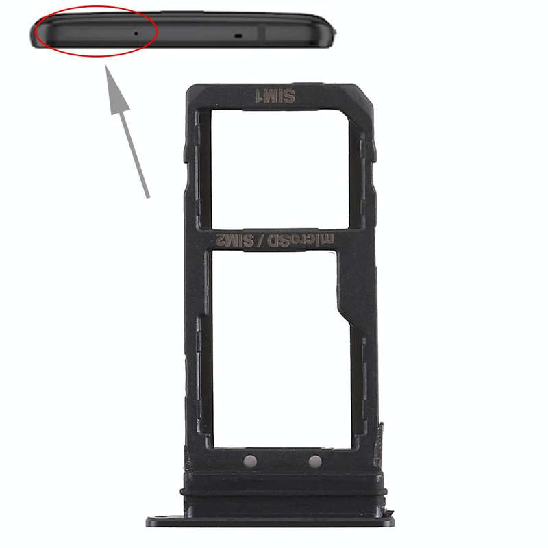 SIM Card Tray + SIM Card Tray / Micro SD Card Tray for HTC U11+(Black)