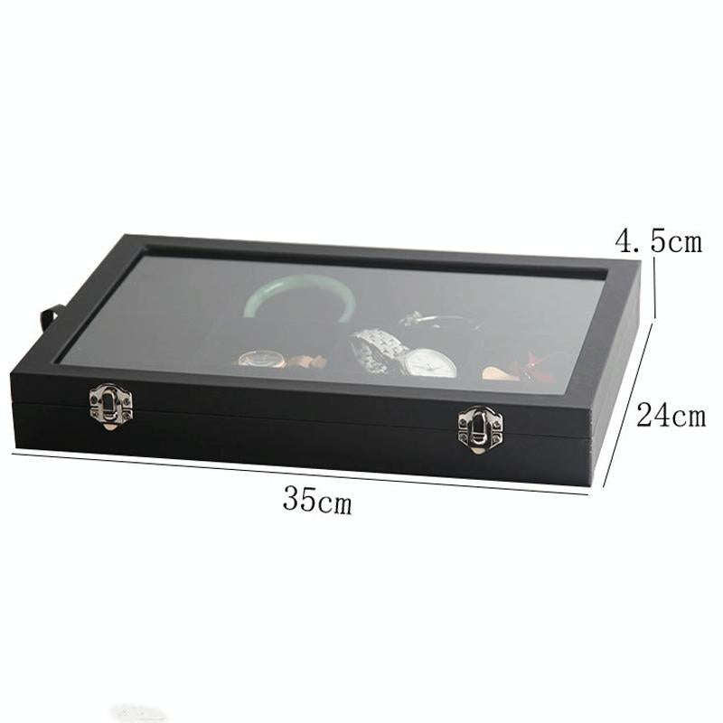 Jewelry Accessories Storage Box Jewelry Case Transparent Ring Bracelet Display Case, Color: 24 Gr...