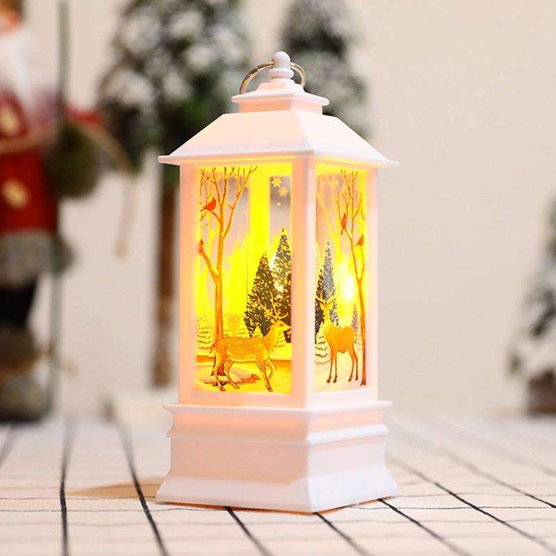 Christmas Flame Lantern Christmas Decoration LED Luminous Ornament Candlestick Lamp, Size: Large ...