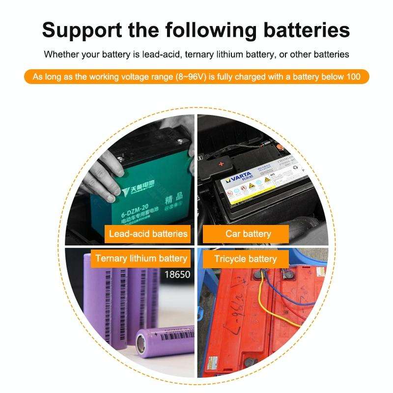 H6133 12V-84V Lead-acid Battery Voltage Tester Percentage Voltmeter Gauge Lithium Battery Status ...