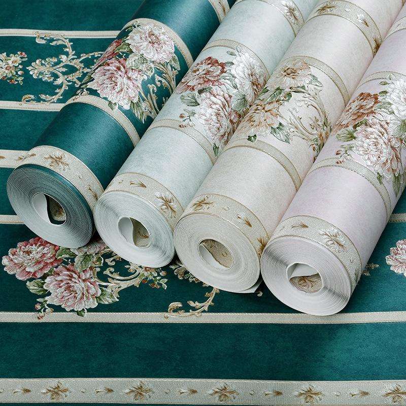 0.53x3m Modern Minimalist 3D Stereo Flower Self-Adhesive Wallpaper Bedroom Living Room TV Backgro...