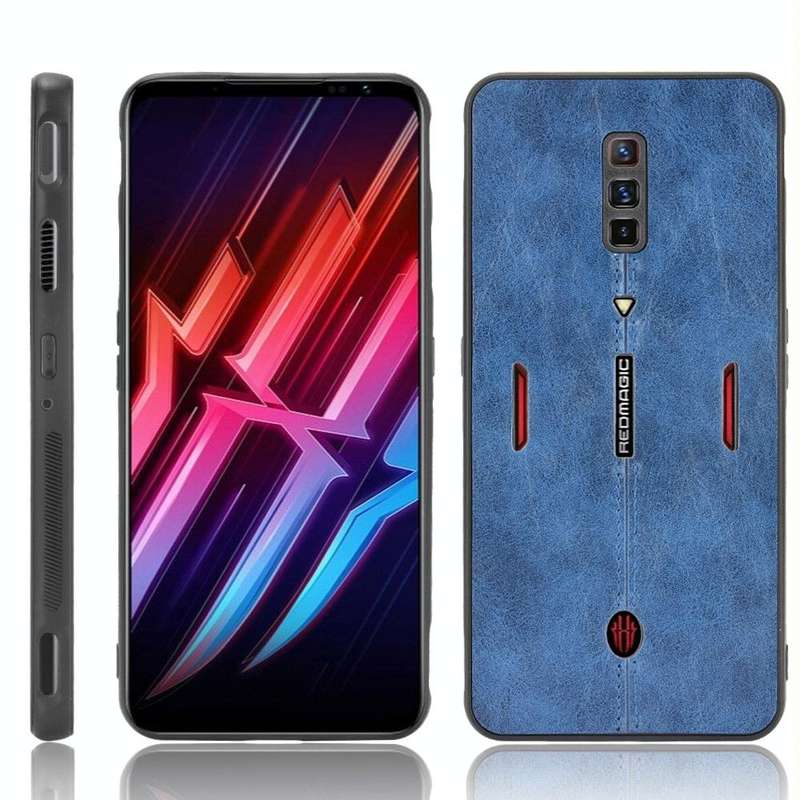 For ZTE nubia Red Magic 6/Red Magic 6 Pro Shockproof Sewing Cow Pattern Skin PC + PU + TPU Case(B...